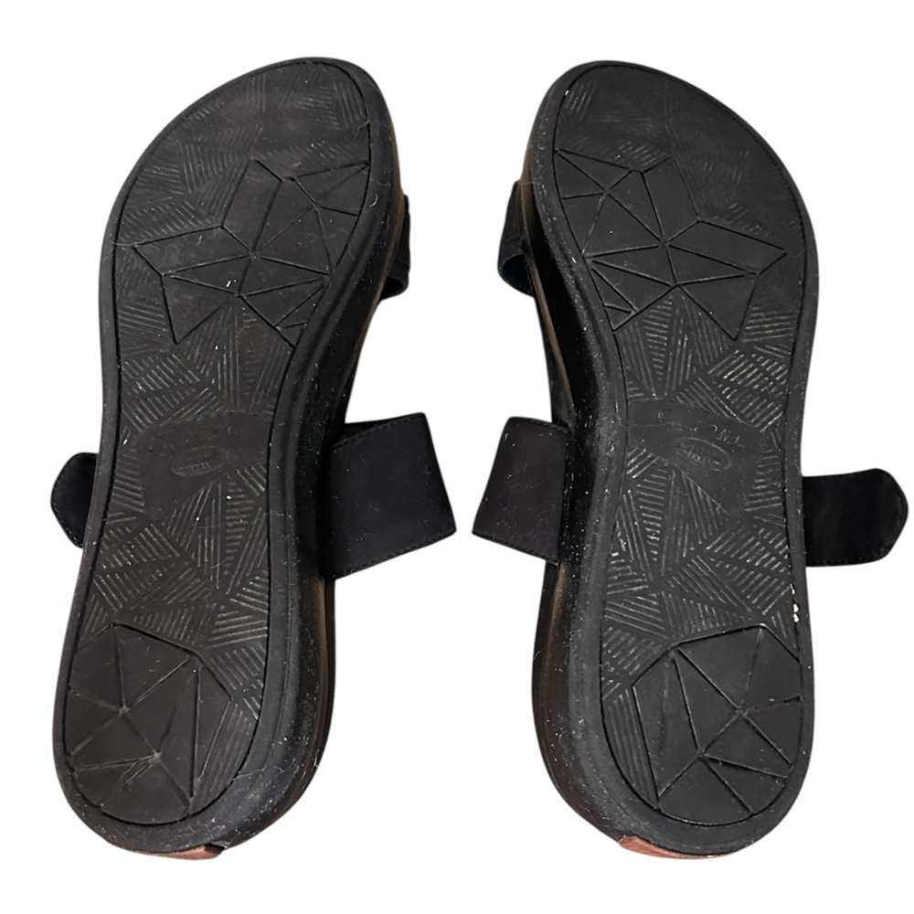 Dr. Scholl’s Black Styles Double Leather Strap Slide Sandals - Picture 7 of 8
